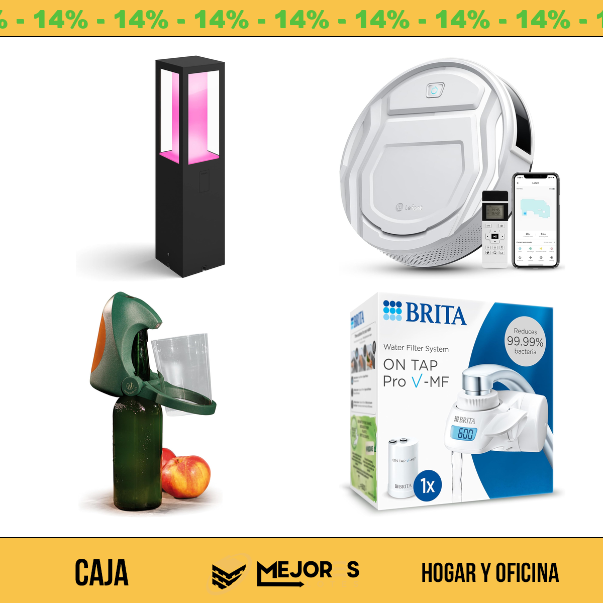 Caja de 14 Items Sin Revisar, Hogar y Oficina, Lote #spW84m7317F