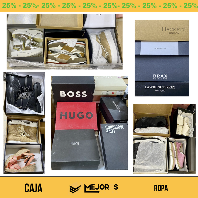 Caja Sin Revisar, Zapatillas Hugo Boss, Love Moschino y Más, Lote #37ZPDE