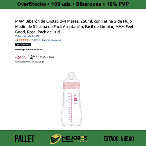 Caja de 109 Items Nuevos, Biberones, Lote #spBIB