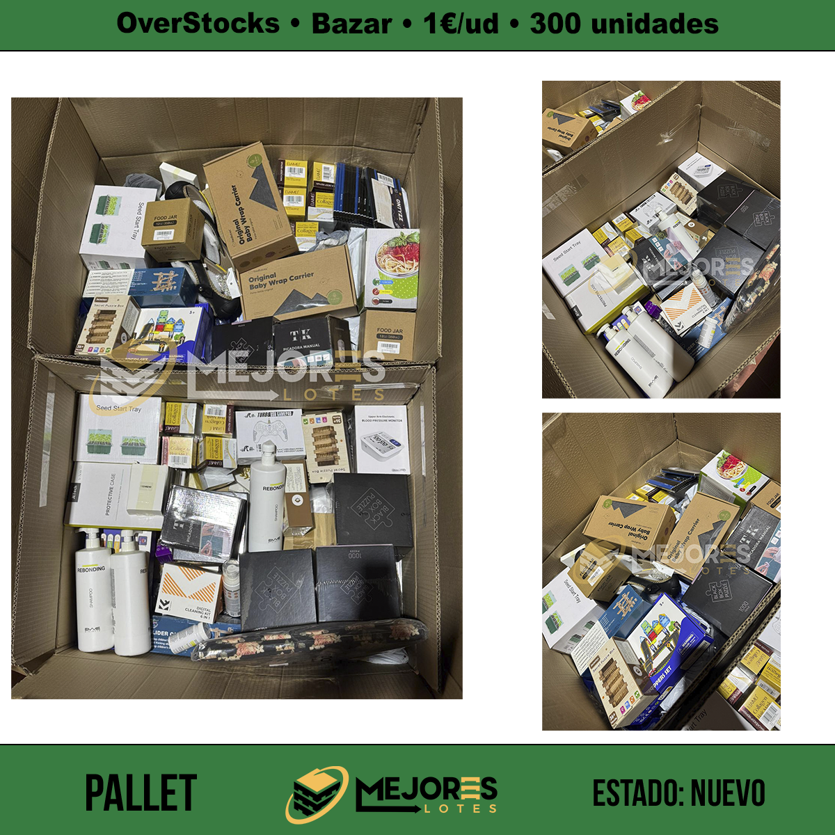Pallet de 300 Items Nuevos, Bazar, Lote #S42730
