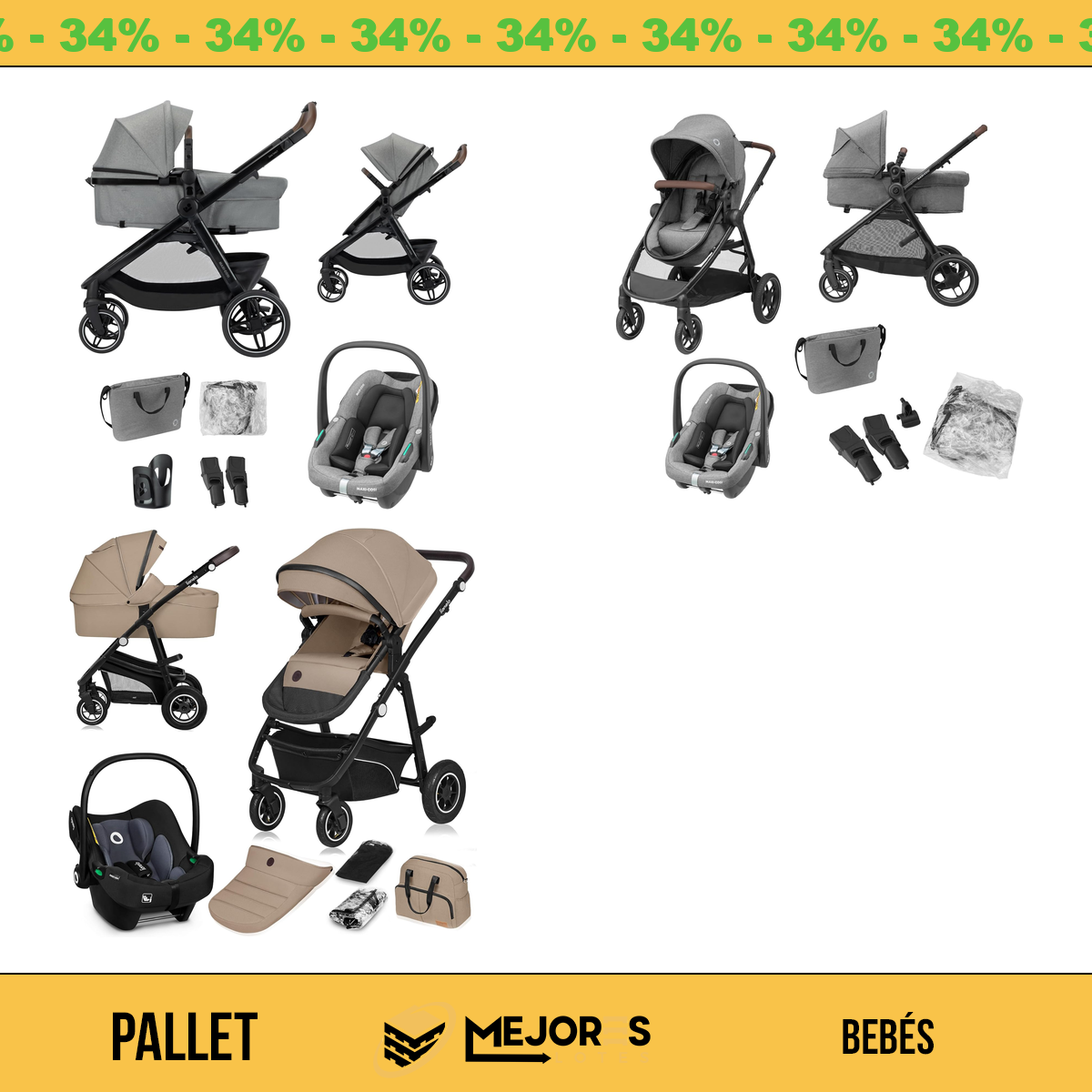 Pallet de 3 Items Sin Revisar, Bebes, Lote #10225153