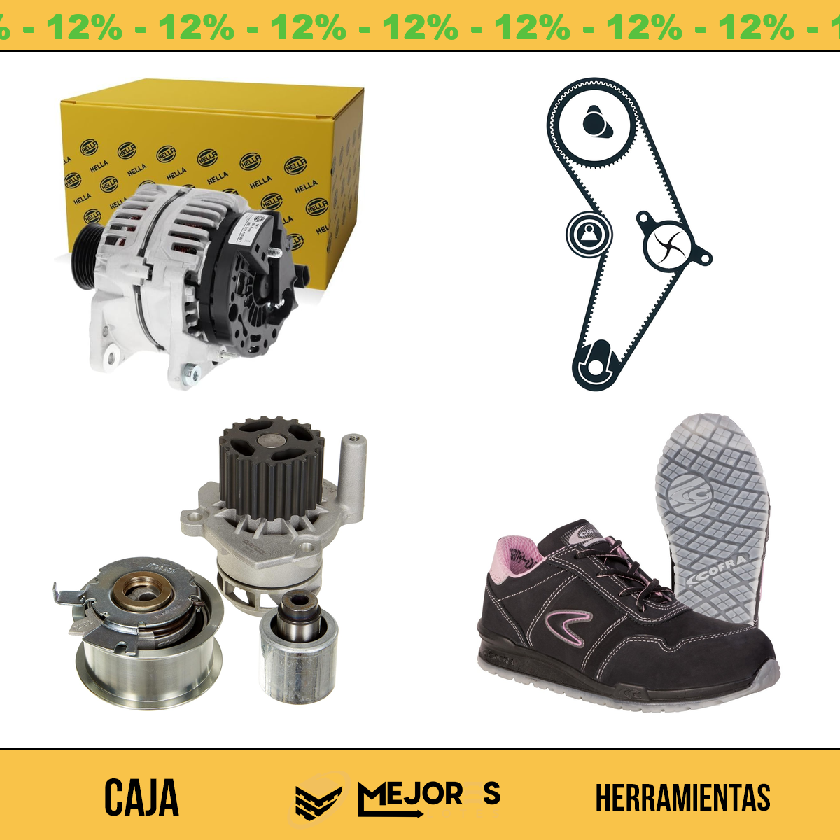 Caja de 72 Items Sin Revisar, Herramientas, Lote #spW84m7324F