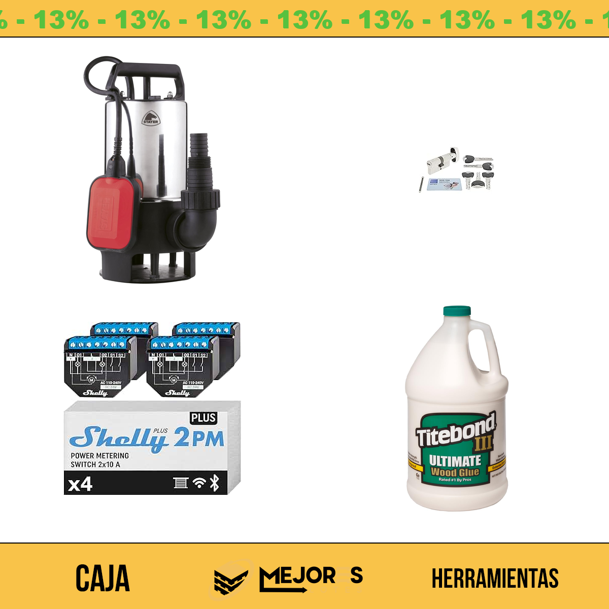 Caja de 34 Items Sin Revisar, Herramientas, Lote #spW84m7324Q
