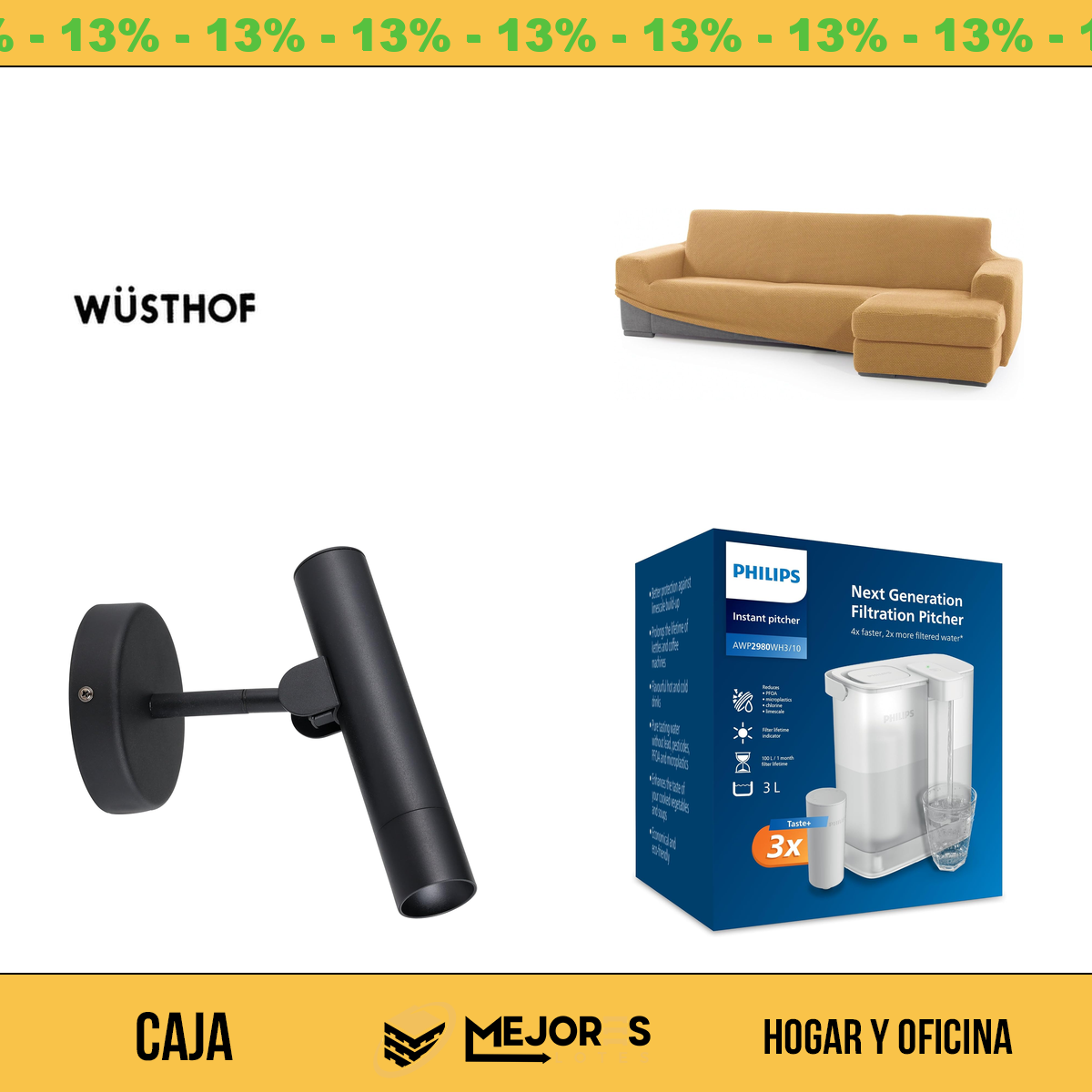 Caja de 18 Items Sin Revisar, Hogar y Oficina, Lote #spW84m7316i