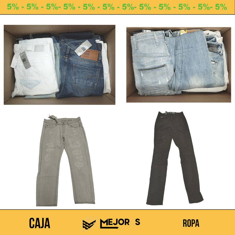 Caja Sin Revisar, Pantalones G-Star, Lote #WMP