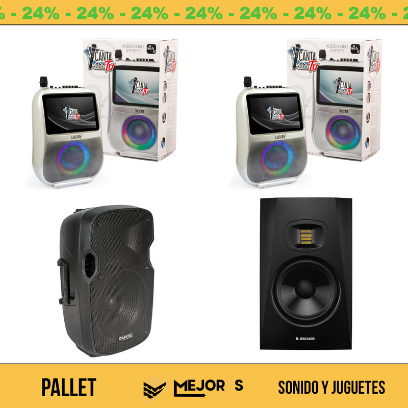 Pallet de 23 Items Sin Revisar, Sonido Y Juguetes, Lote #10204562