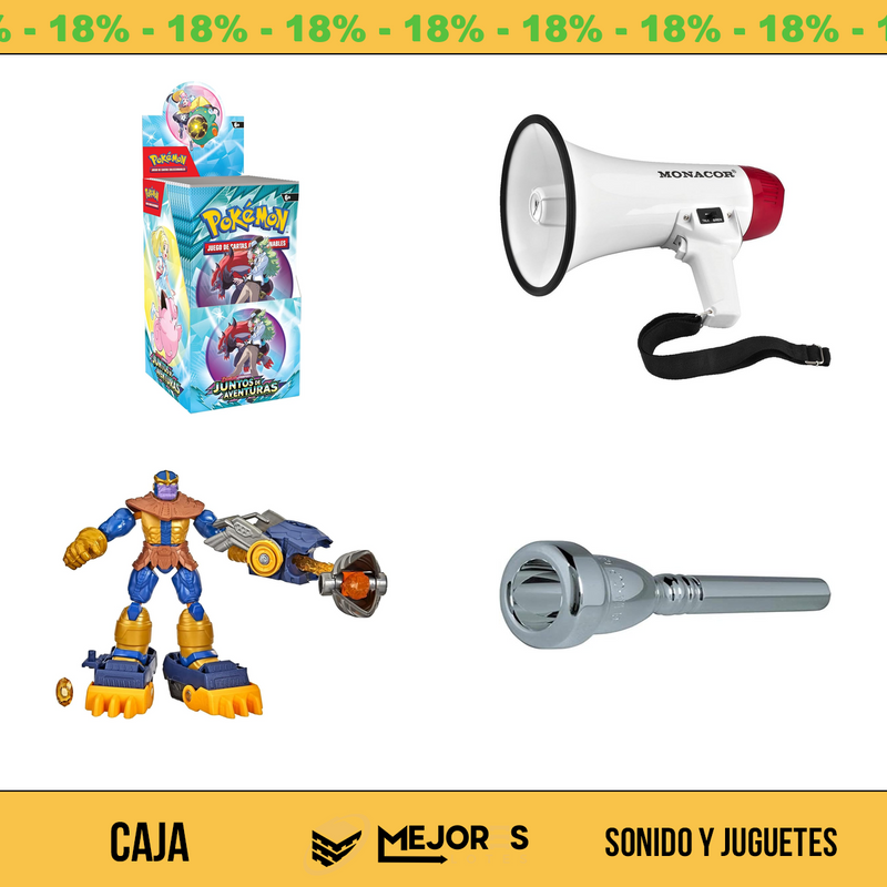 Caja de 18 Items Sin Revisar, Sonido Y Juguetes, Lote #spInD12T2wR