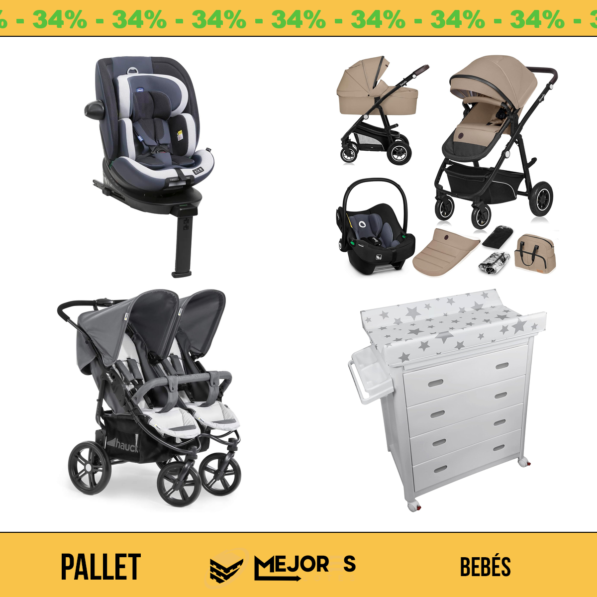 Pallet de 5 Items Sin Revisar, Bebes, Lote #10210440