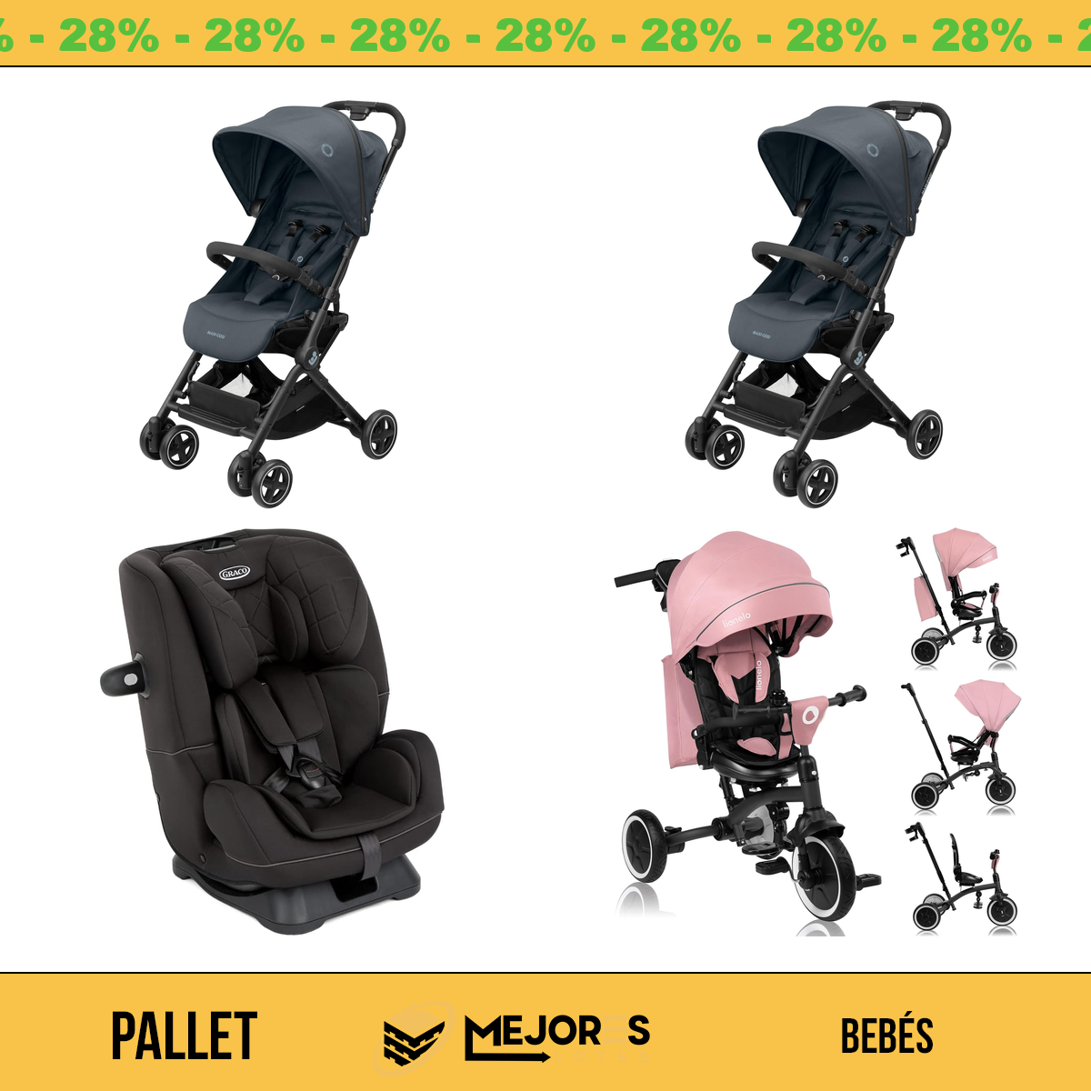 Pallet de 21 Items Sin Revisar, Bebes, Lote #10212767