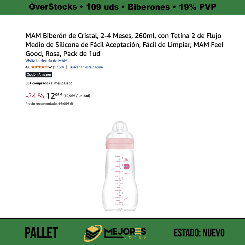 Caja de 109 Items Nuevos, Biberones, Lote #spBIB