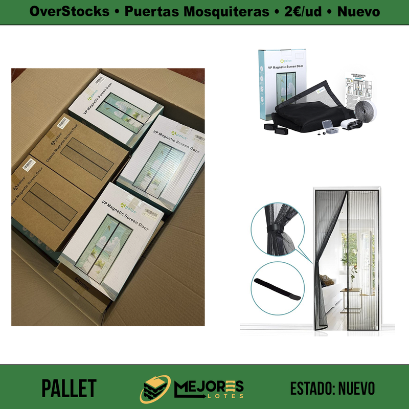 Pallet de 228 Items Nuevos, Puertas Mosquiteras, Lote #S42725