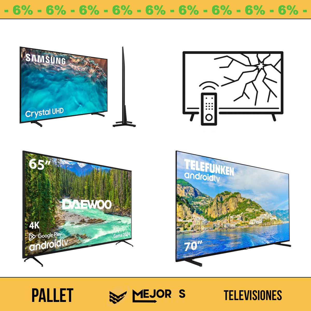 Pallet of 4 Unchecked Items, Televisions, Lot #TEL1002